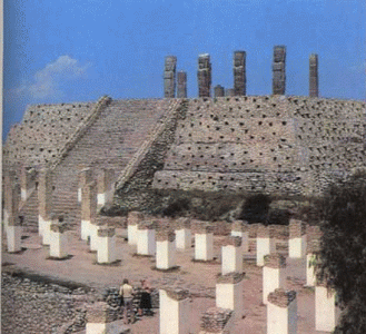 Arq, X-XII, Tula, Capital, y los Kiname o atlantesm, Templo de Tlahuizalpentecuhtli, Toltecas, Mxico sur