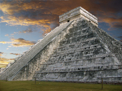 Arq, VI-XII, Perodo Clsico Tardo, Templo-Pirmide de Chichen Itza, Mayas-Toltecas, Yucatn, Mxico