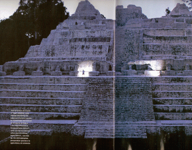 Arq. VII, Perodo Clsico, Canaa o plataforma con palacios, Ciudad de Caracol, Mayas, Belice