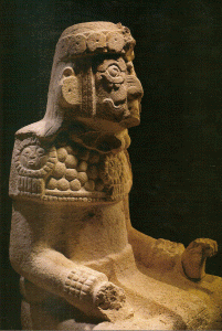 Esc, Dios o Gobernante maya, Nicho en un muro exterior de un palacio, Perodo Postclsico