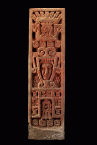 Esc, IX-XII, Representacin de Qetzalcotl, Estela,Toltecas