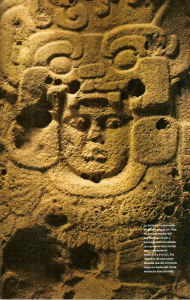 Esc, IV-V, Retrato del rey Yax Nuun Ayiin I, Tikal, Mayas, 379-410