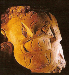 Esc, IV-VI, Mascarn, Mayas, Yacimiento de Chilonche, Guatemala, 300-600, Epoca Clsica