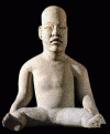 Esc, Olmecas, Hombre sentado, 1500-500 aC.