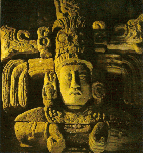 Esc. VII. Dios del maiz, Mayas, Copan, Honduras, Epoca Clsica 600