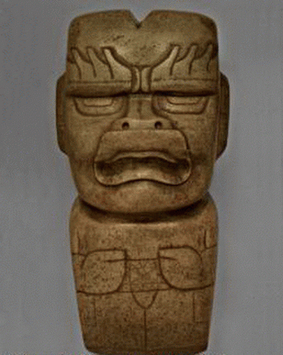 Pin, XVIII-III, Hacha Ceremonial, Olmecas, Museo Britnico, Londres, RU, 700-300