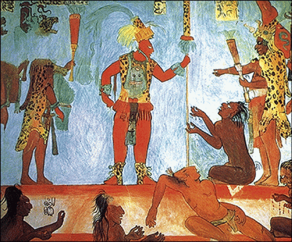 Pin, VII-IX, Escena de Guerra, Bonampak, Mayas, Chiapas, 650-850 