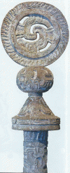 Esc, III-IV, Estela, Marcador de Juego de pelota, La Ventilla, M. de Antropolgia, Mxico 250-350 dC