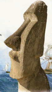Esc, IV-XVIII, Moai, Isla de Pascua o Rapanui, Chile