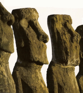 Esc, IV-XVIII, Moais, Isla de Pascua o Rapanui, Chile