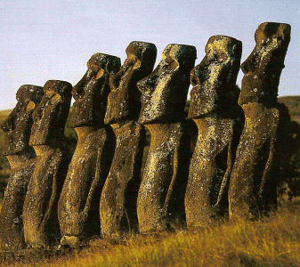 Esc, IV-XVIII, Moais, Isla de Pascua o Rapa Nu, Chile