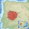 Mapa, Vetones, VI-I aC., Localizacin, Espaa Prerromana,  Edad del Hierro, Meseta Norte-Suroeste, Espaa