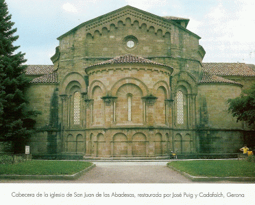 Arq, XIX, San Juan de las Abadesas, Exterior, Cabecera, Gerona Espaa