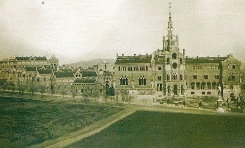 Arq, XIX-XX, Domenech y Montaner, Luis, Hospital de San Pablo en construccin, Barcelona