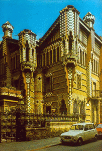 Arq, XIX, Gaud y Cornet, Casa Vicens, exterior, fachada, esquina, Barcelona, 1878-1900