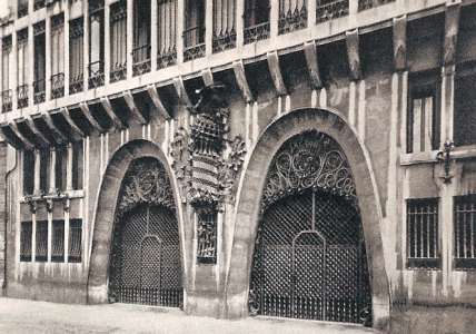 Arq, XIX, Gaud y Cornet, Antonio, Palacio Guell, Fachada anterior, Barcelona, 1883-1889