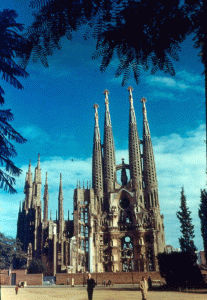 Arq, XIX-XXI, Sagrada Familia, exteror, Fachada principal, panormica, Barcelona, 1882 .... 