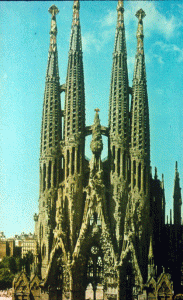 Arq, XIX-XXI, Gaud y Cornet, Antonio, Sagrada Familia, exterior, Fachada principal, detalle, Barcelona, 1882 ....
