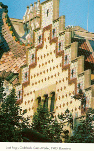 Pin, XIX, Puig  i Cadafalch, Josep, Casa Amatller, exterior, fachada, detalle, Barcelona, 1898
