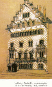 Pin, XIX, Puig i Cadafalch, Josep, Casa Amatller, Exterior, fachada, proyecto inicial, Barcelona, 1898