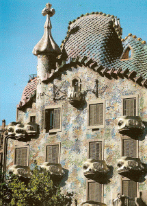 Arq, XX, Gaud y Cornet, Antonio,Casa Batll, exterior,fachada principal, detalle, Barcelona, 1904-1906