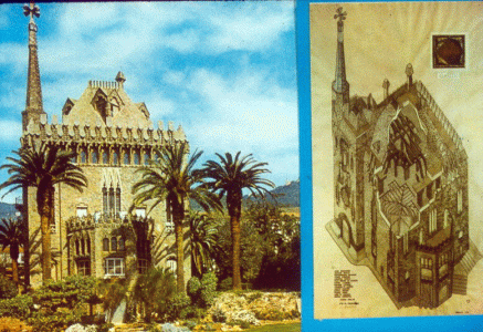 Arq, XX, Gaud y Cornet, Antonio, Finca de Belleguard, exterior, detalle, Barcelona, 1900-1902