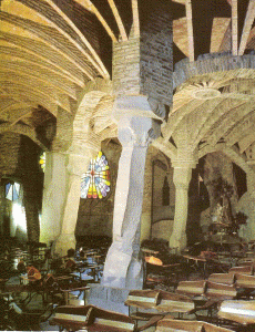 Arq. XX, Gaud y Cornet, Antonio, Iglesia de Santa Coloma, cripta, Cervell, Barcelona, 1908