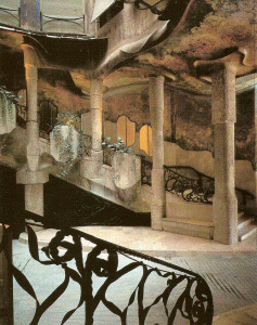 Arq, XX, Gaud y Cornet, Antonio, La Pedrera o Casa Mill, interior, escalera, 1906-1910