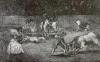 Grabado, XIX, Goya, Francisco de, Diestro entrando a matar con Sombrero en Mano en vez de Muleta, Tauromasquia, M. del Prado, Madrid, Espaa, 1914-1916