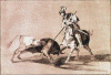 Grabado, XIX, Goya, Francisco de, El Cid Campeador Lanceando otro Toro, Tauromaquia, M. del Prado, Madrid, Espaa, 1814-1816