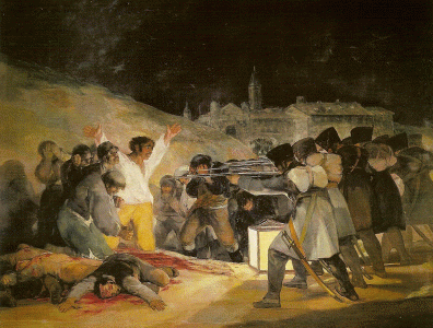 Pin, XIX, Goya, Fusilamientos de la Moncloa del 3 de mayo, M. del Prado, Madrid, 1814