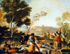 Pin, XVIII, Goya, Francisco de, Merienda a orillas del Manzanares, 1776
