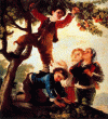 Pin, XVIII, Goya, Francisco de, Muchachos Cogiendo Fruta, M. del Prado, Madrid, ESpaa, 1778