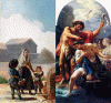 Pin, XVIII, Goya, Francisco de, Mujer con dos Nilos en la Fuente,Y, Giaquinto Luciano