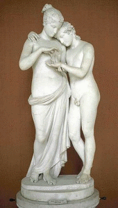 Esc, XVIII, Cánova, Antonio, Eros y Psique, M. del Louvre, París, Francia, 1792