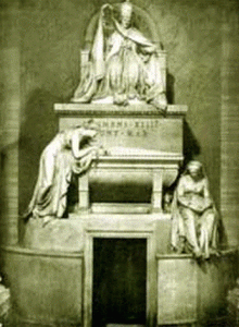 Esc, XVIII, Cánova, Antonio, Monumento funerario de Clemente XIV, Basílica de los Santos Apóstoles, Roma, Italia, 1783-1787