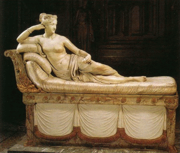 Esc, XIX, Cánova, Antonio, Paolina Borghese, Galería Borghese, Roma, Italia, 1805-1807