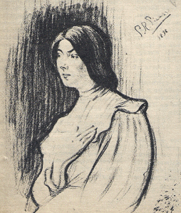 Grabado, XIX, Picasso, La ta Pepa, 1898