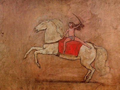 Pin, XX, Picasso, Amazone sur un cheval, grabado