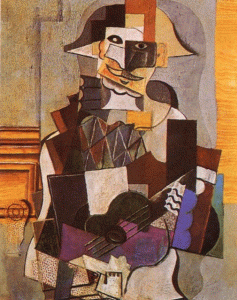 Pin, XX,  Picasso, Arlequn tocando la guitarr, 1918