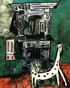 Pin, XX, Picasso, Bufette Enrique II con perro y silln, 1959