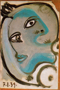 Pin, XX, Picasso, Cabeza de mujer, leo sobre lienzo, Col. privada, Pars, 1939