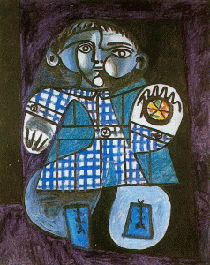 Pin, XX, Picasso, Clude con un baln, leo sobre lienzo, Col. Maya Ruiz Picasso, Pars, 1948