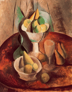 Pin, XX, Picasso, Confitura, fruta y vaso, M. Hermitage, San Petersburgo, Rusia, 1909