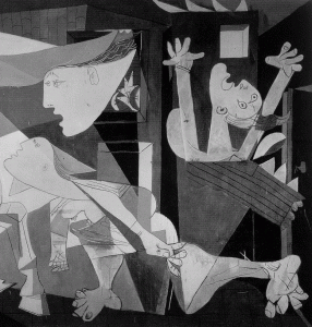 Pin, XX, Picasso, Guernica, detalle, 1937