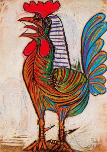 Pin, XX, Picasso, El gallo, Col. Mr. and Mrs. Ralpn F. Colin, 1938