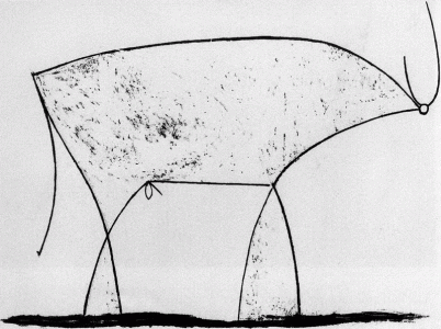 Pin, XX, Picasso, El toro, litografa, Col. Bernard Picasso, 1946