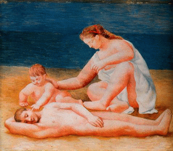 Pin, XX, Picasso, Pablo, Familia a orillas del mar, 1922