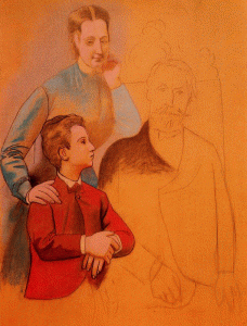 Pin, XX, Picasso, Familia de Napolen III, pastel y papel, Col. particular, 1919