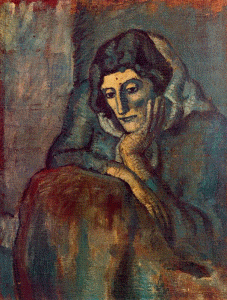 Pin, XX, Picasso, Femme accroupie meditant, 1902